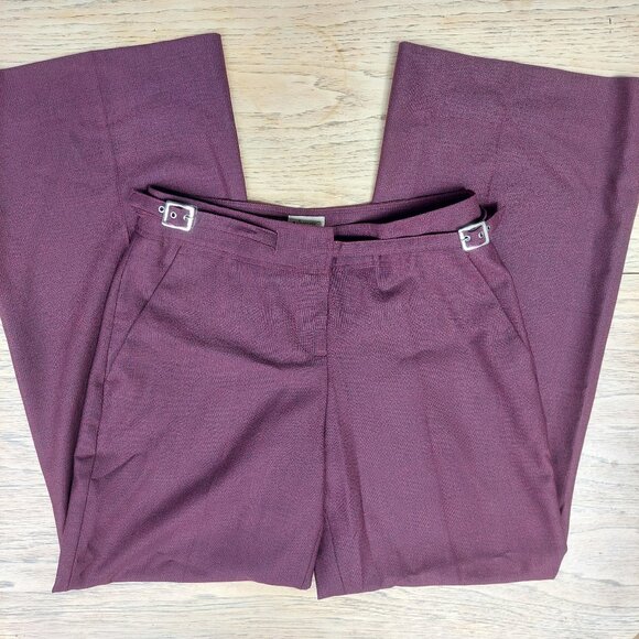 Anthropologie Elevenses size 10 wool blend plaid trousers pants - Picture 1 of 14